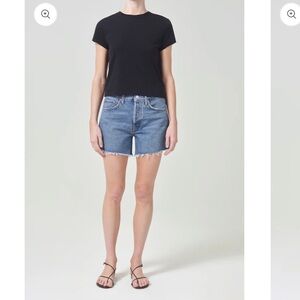 Agolde Parker Long Short, size 28, sky wave blue, NWOT